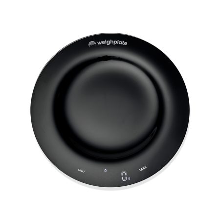 black weighplate smart plate with built in digital scale
